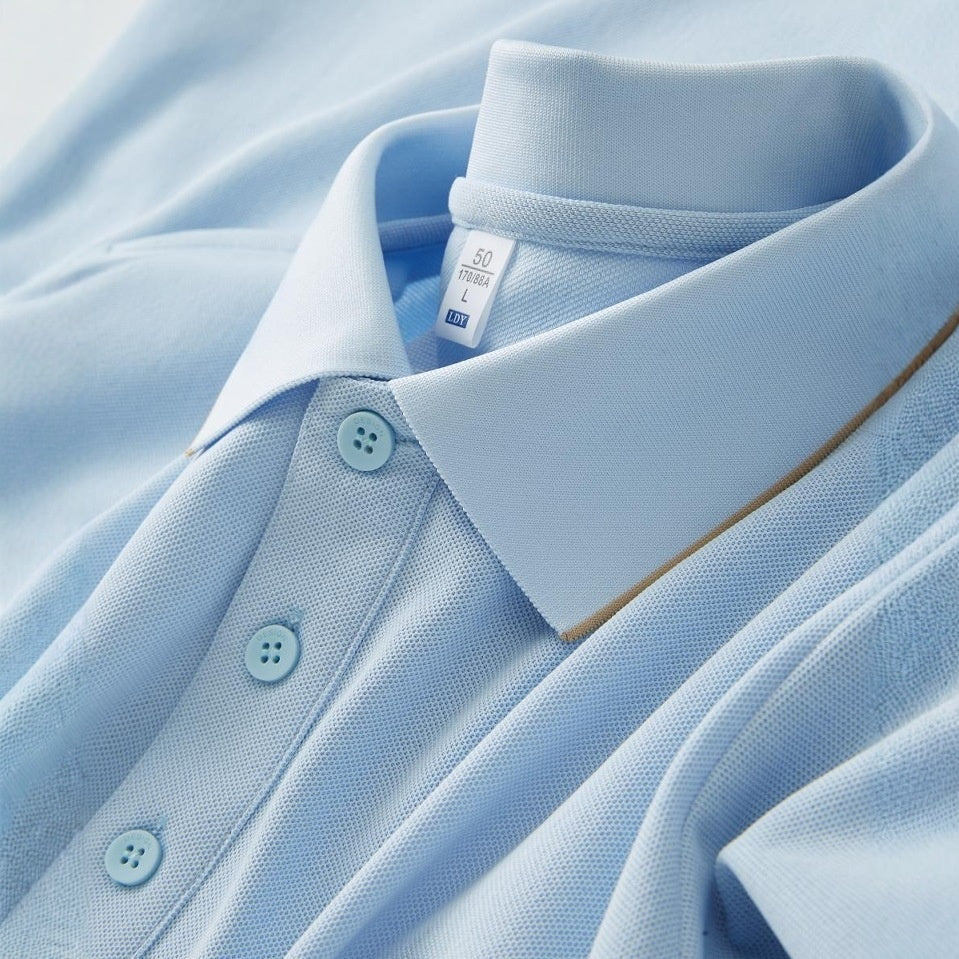 Business Polo Shirt Plain Solona Antibacterial 5A Solid Color Polo Collar