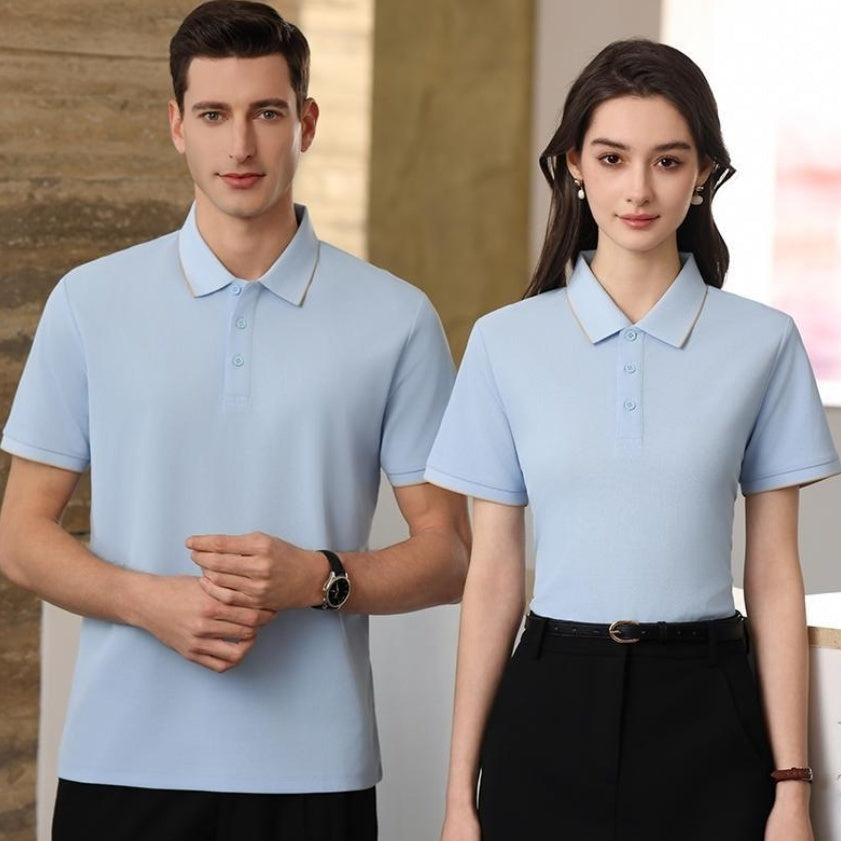 Business Polo Shirt Plain Solona Antibacterial 5A Solid Color Polo Collar